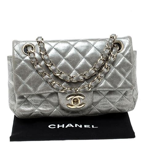 silver chanel purse|chanel bags silver hardware.